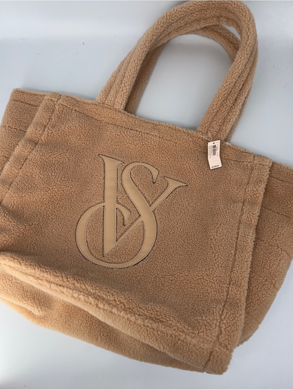 Victoria's Secret Teddy Tote Bag in Camel new with tags